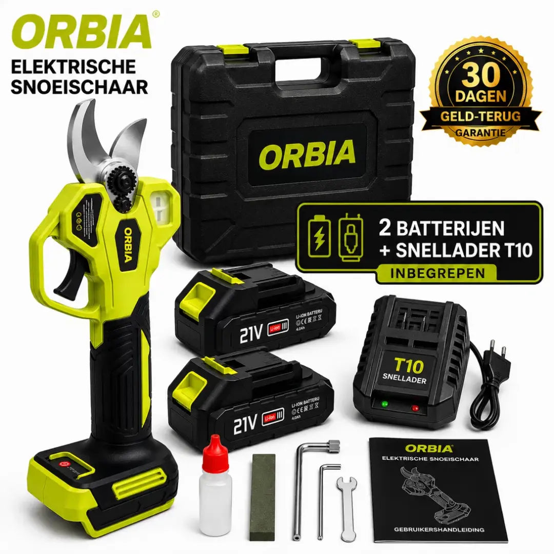 Orbia S26 Elektrische Snoeischaar - Draadloze Accu, Borstelloze Motor, Dubbele Batterij