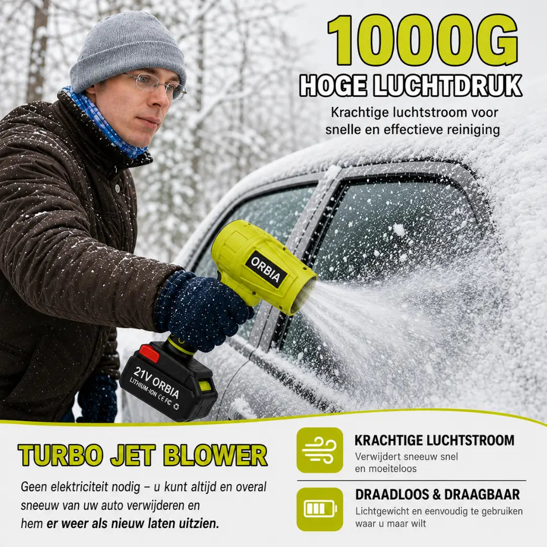 ORBIA RX9 — Draadloze Bladblazer + GRATIS Batterij & Oplader