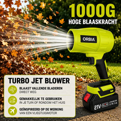 ORBIA RX9 — Draadloze Bladblazer + GRATIS Batterij & Oplader