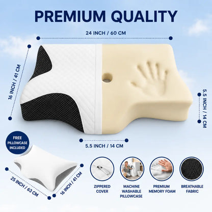 Orbia Cooling Zachte Neksteunkussens, Ergonomische Cervicale Kussens van Traagschuim, Nekondersteuning & Verlicht nek- en schouderpijn