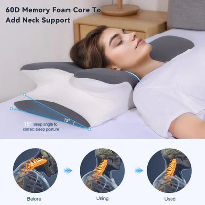Orbia Cooling Zachte Neksteunkussens, Ergonomische Cervicale Kussens van Traagschuim, Nekondersteuning & Verlicht nek- en schouderpijn