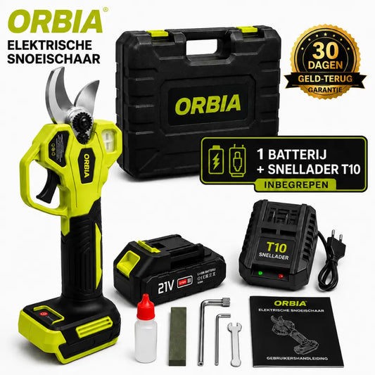 Orbia S26 Elektrische Snoeischaar - Draadloze Accu, Borstelloze Motor, Dubbele Batterij